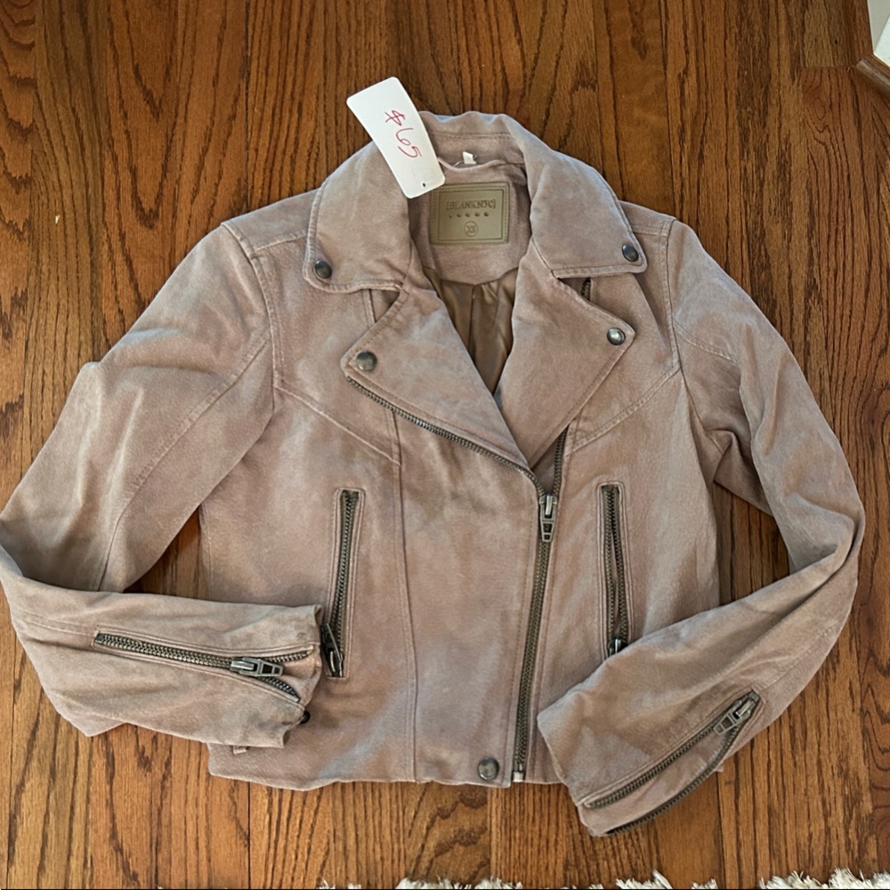 Blank NYC Taupe Leather Jacket